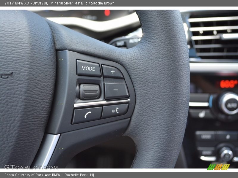 Mineral Silver Metallic / Saddle Brown 2017 BMW X3 xDrive28i