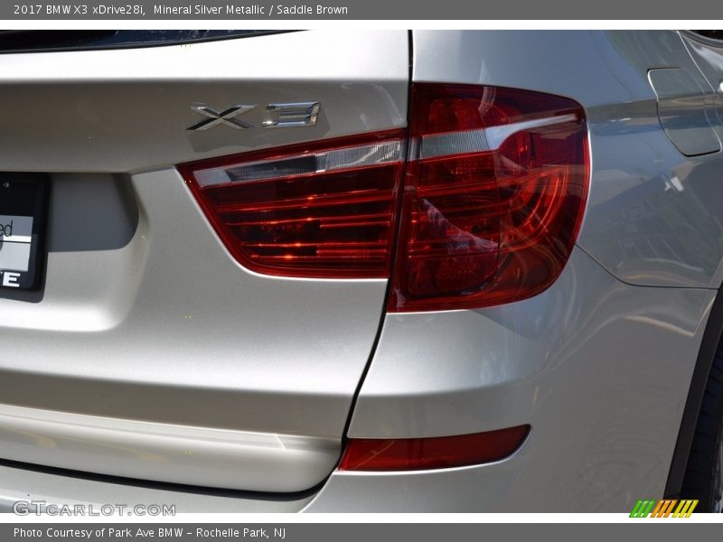 Mineral Silver Metallic / Saddle Brown 2017 BMW X3 xDrive28i