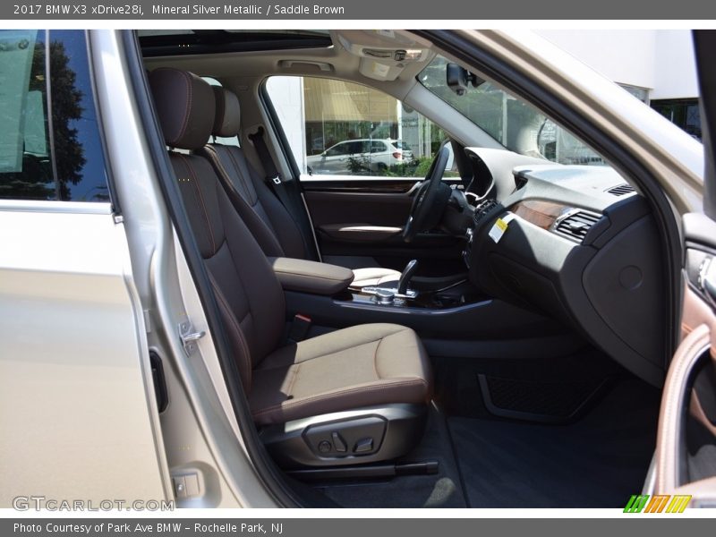 Mineral Silver Metallic / Saddle Brown 2017 BMW X3 xDrive28i