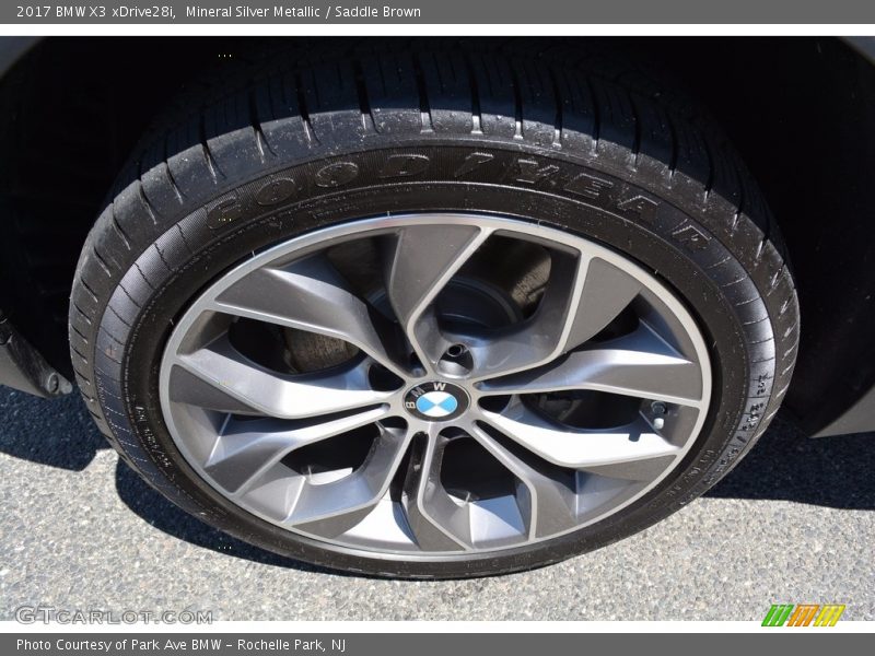 Mineral Silver Metallic / Saddle Brown 2017 BMW X3 xDrive28i