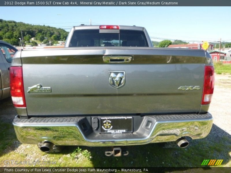 Mineral Gray Metallic / Dark Slate Gray/Medium Graystone 2012 Dodge Ram 1500 SLT Crew Cab 4x4
