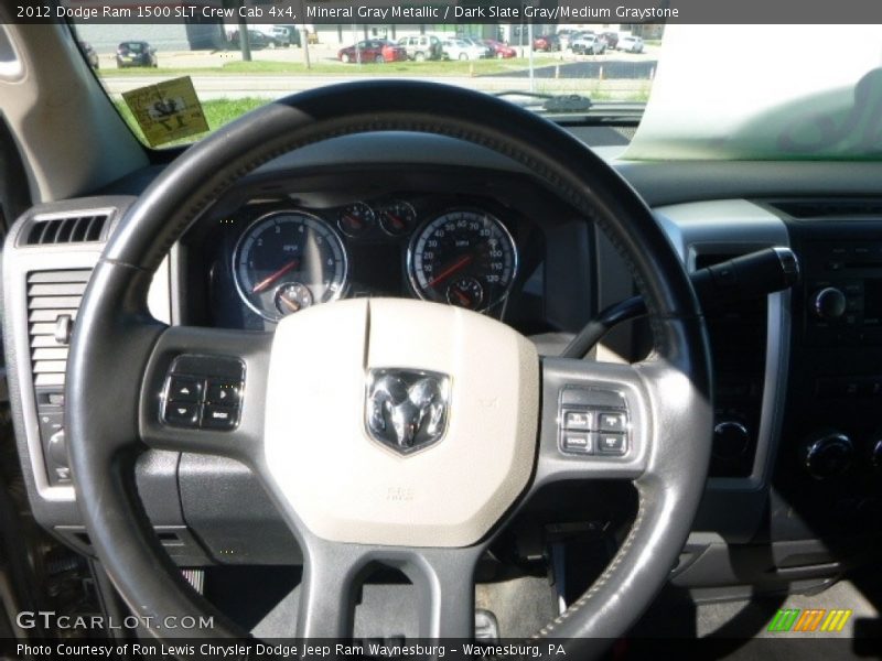 Mineral Gray Metallic / Dark Slate Gray/Medium Graystone 2012 Dodge Ram 1500 SLT Crew Cab 4x4