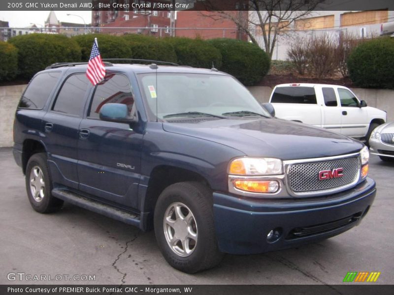 Blue Green Crystal / Stone Gray 2005 GMC Yukon Denali AWD