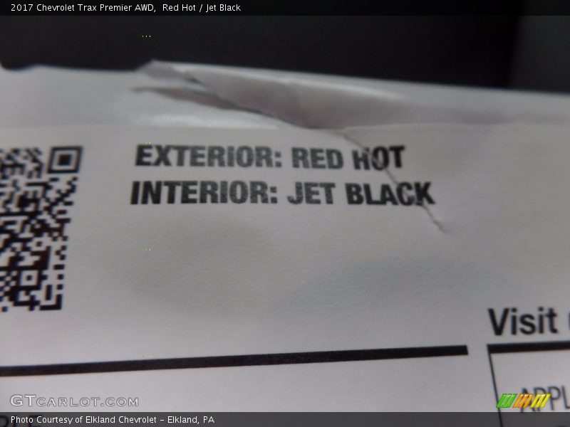 Red Hot / Jet Black 2017 Chevrolet Trax Premier AWD