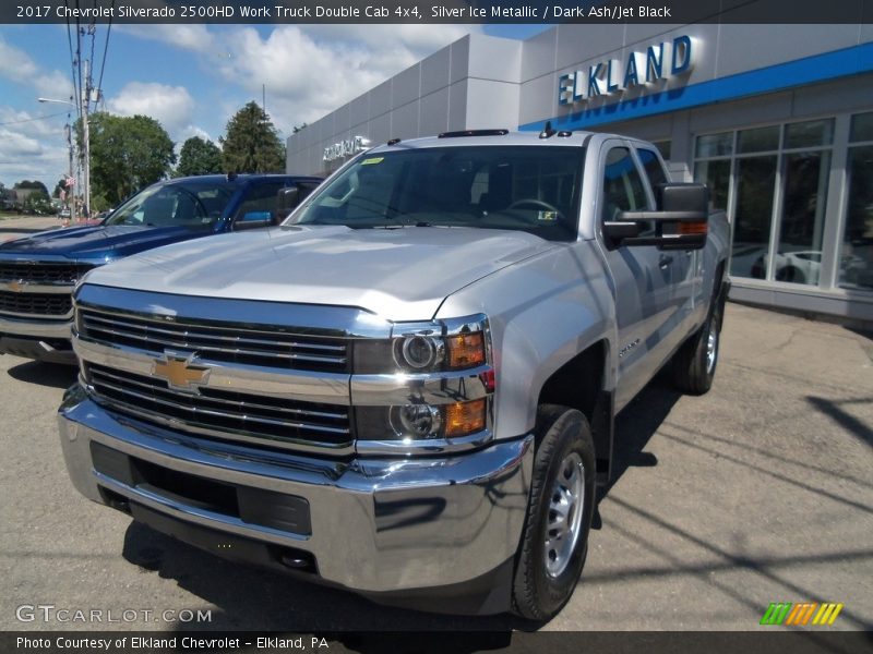 Silver Ice Metallic / Dark Ash/Jet Black 2017 Chevrolet Silverado 2500HD Work Truck Double Cab 4x4