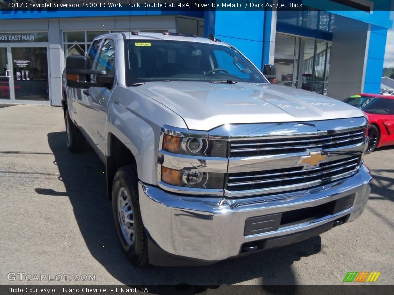 Silver Ice Metallic / Dark Ash/Jet Black 2017 Chevrolet Silverado 2500HD Work Truck Double Cab 4x4