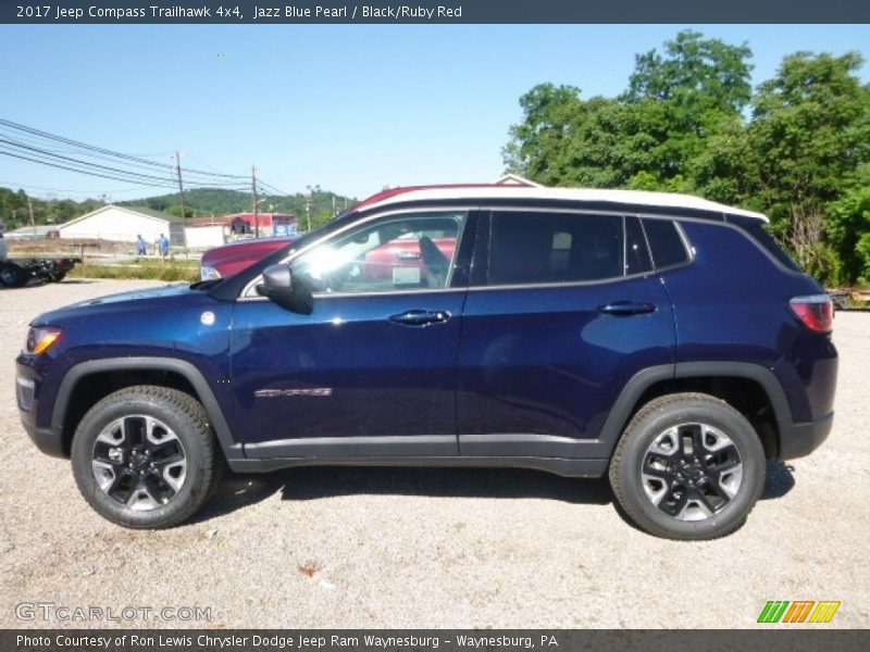 Jazz Blue Pearl / Black/Ruby Red 2017 Jeep Compass Trailhawk 4x4
