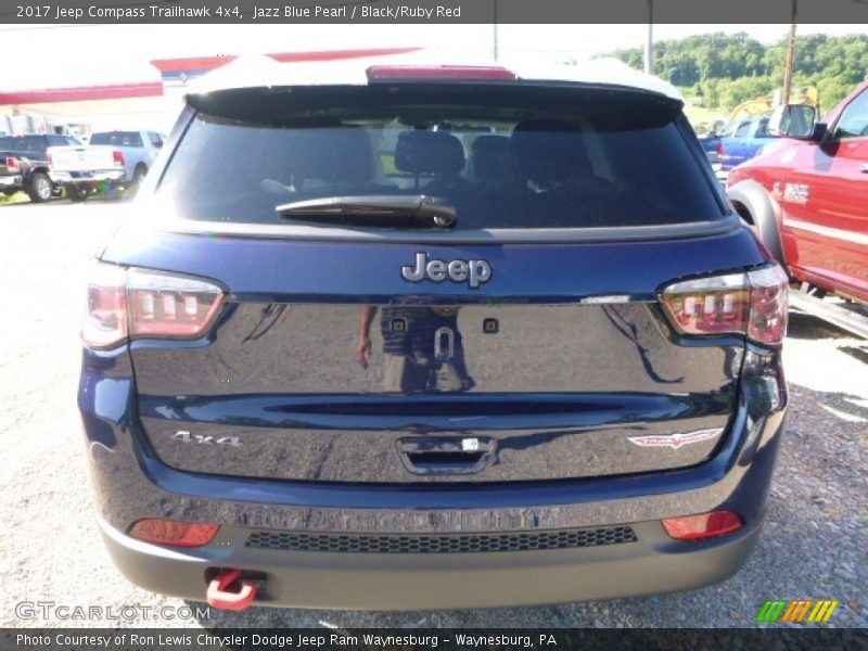 Jazz Blue Pearl / Black/Ruby Red 2017 Jeep Compass Trailhawk 4x4