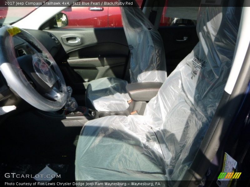 Jazz Blue Pearl / Black/Ruby Red 2017 Jeep Compass Trailhawk 4x4