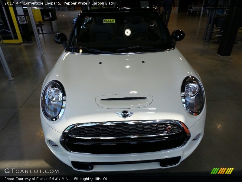 Pepper White / Carbon Black 2017 Mini Convertible Cooper S