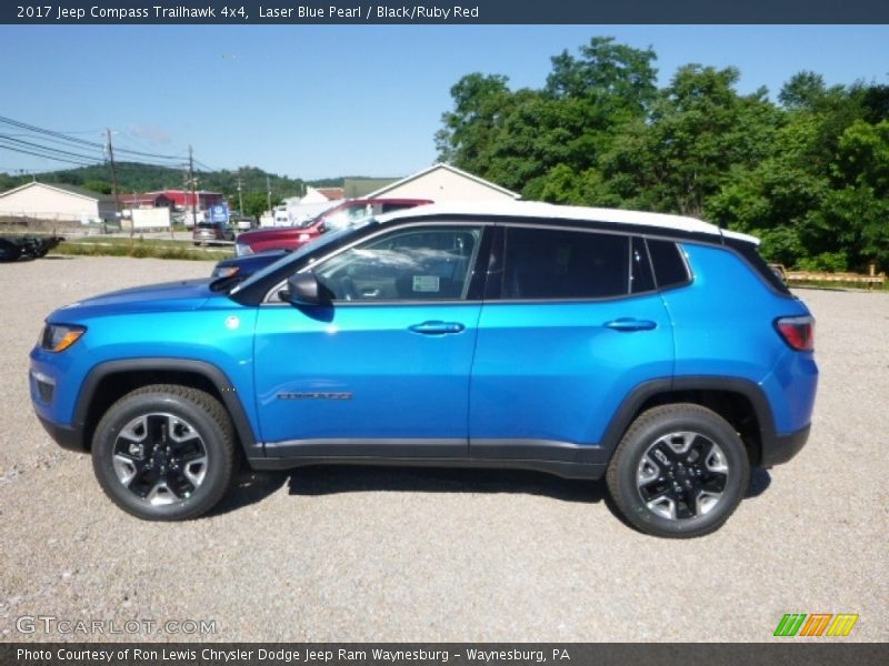 Laser Blue Pearl / Black/Ruby Red 2017 Jeep Compass Trailhawk 4x4