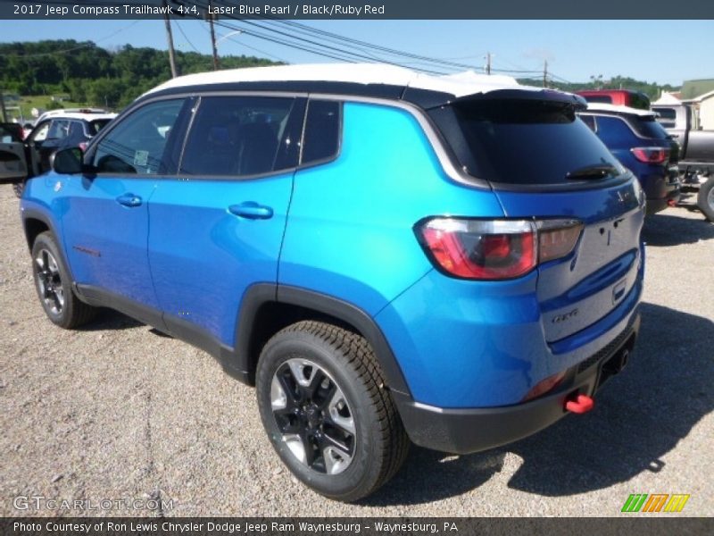 Laser Blue Pearl / Black/Ruby Red 2017 Jeep Compass Trailhawk 4x4