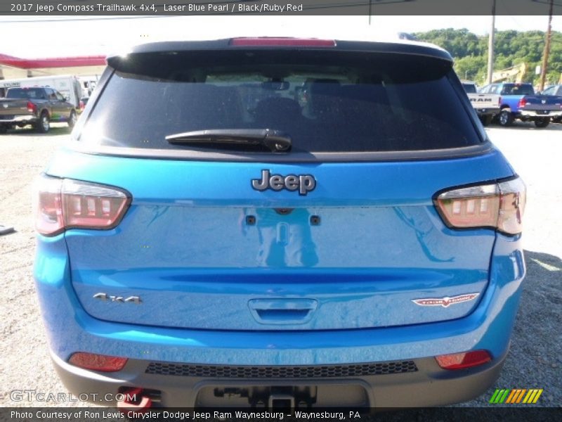 Laser Blue Pearl / Black/Ruby Red 2017 Jeep Compass Trailhawk 4x4