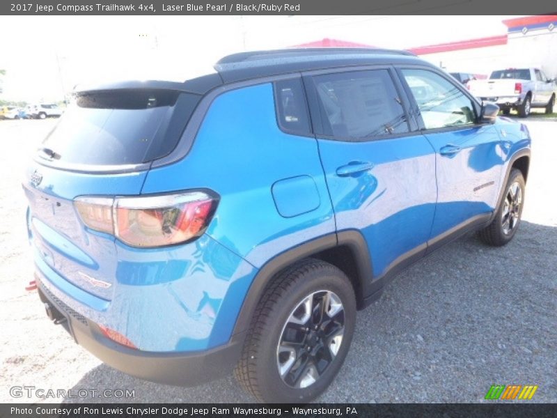 Laser Blue Pearl / Black/Ruby Red 2017 Jeep Compass Trailhawk 4x4