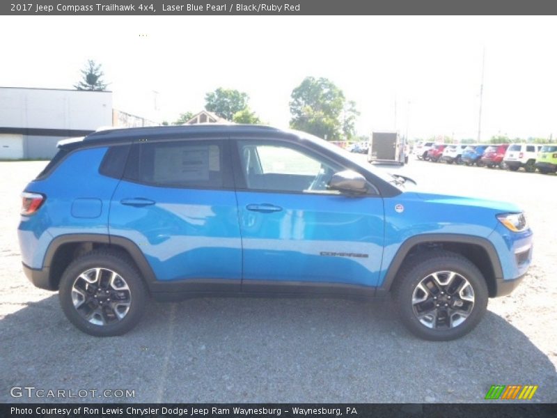 Laser Blue Pearl / Black/Ruby Red 2017 Jeep Compass Trailhawk 4x4