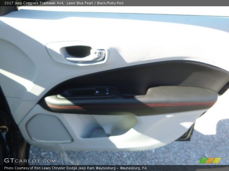 Laser Blue Pearl / Black/Ruby Red 2017 Jeep Compass Trailhawk 4x4