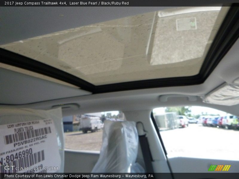 Laser Blue Pearl / Black/Ruby Red 2017 Jeep Compass Trailhawk 4x4