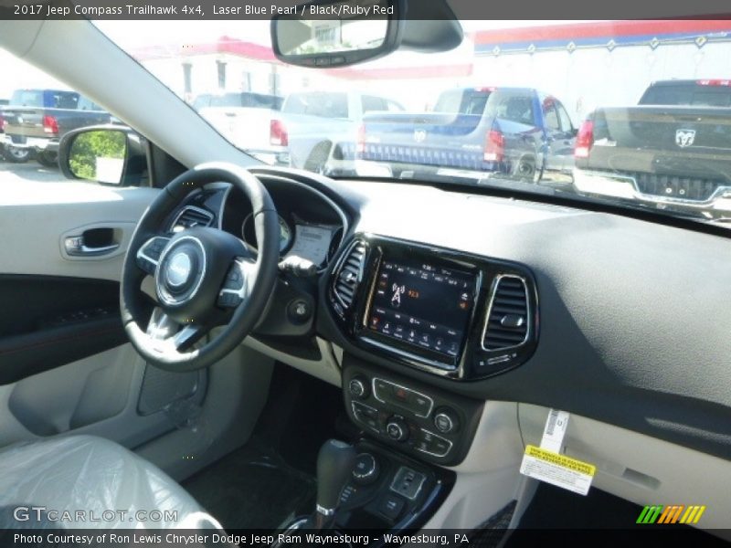 Laser Blue Pearl / Black/Ruby Red 2017 Jeep Compass Trailhawk 4x4
