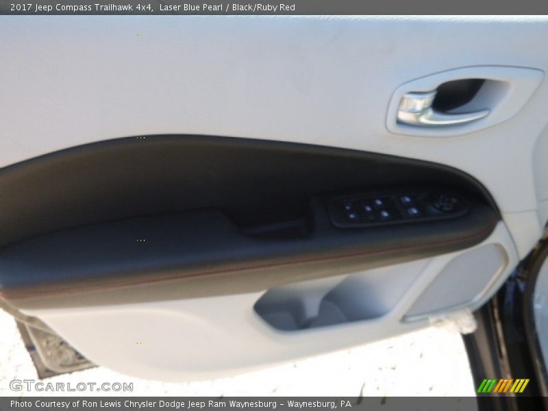 Laser Blue Pearl / Black/Ruby Red 2017 Jeep Compass Trailhawk 4x4