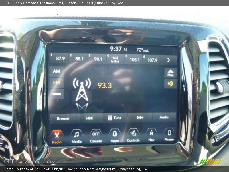 Laser Blue Pearl / Black/Ruby Red 2017 Jeep Compass Trailhawk 4x4