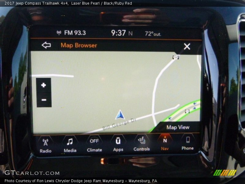 Laser Blue Pearl / Black/Ruby Red 2017 Jeep Compass Trailhawk 4x4