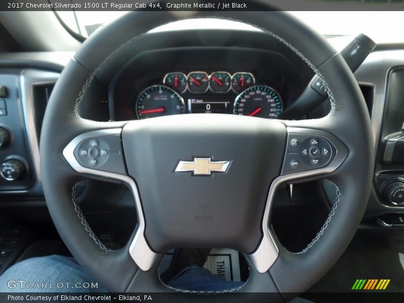 Graphite Metallic / Jet Black 2017 Chevrolet Silverado 1500 LT Regular Cab 4x4