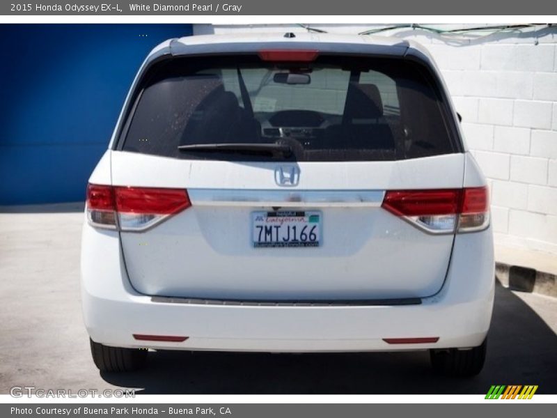 White Diamond Pearl / Gray 2015 Honda Odyssey EX-L