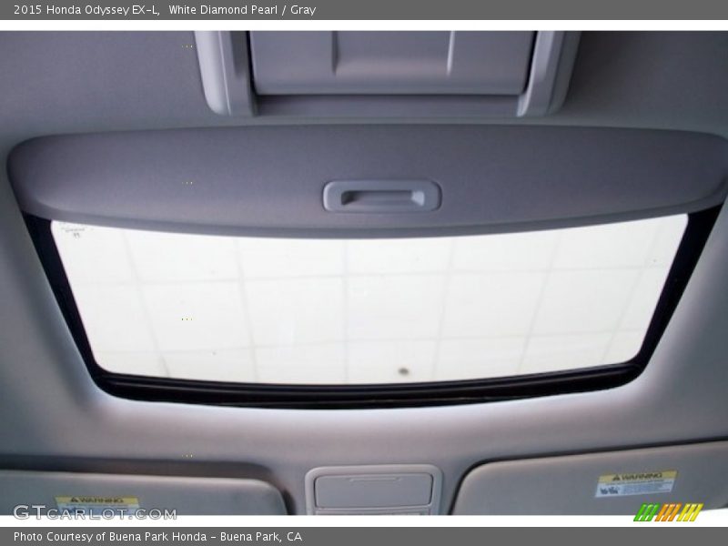 White Diamond Pearl / Gray 2015 Honda Odyssey EX-L