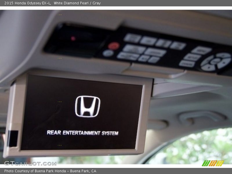 White Diamond Pearl / Gray 2015 Honda Odyssey EX-L