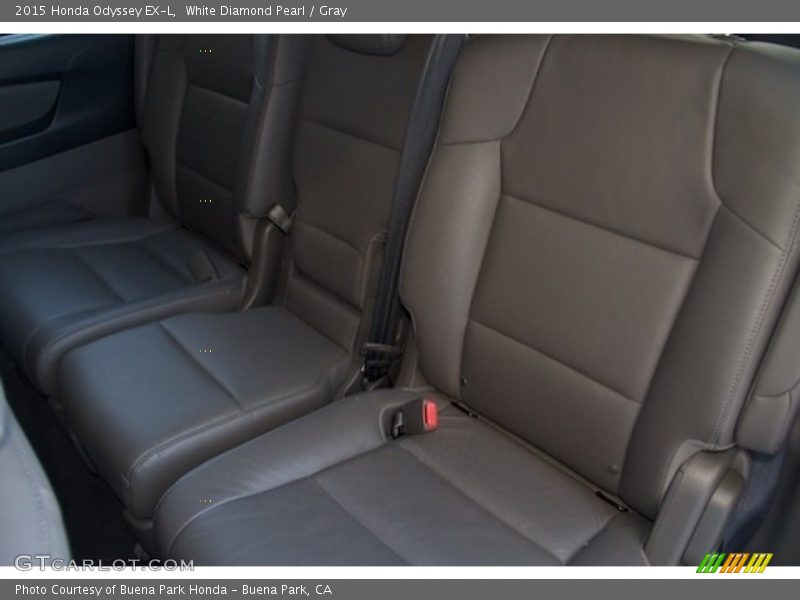 White Diamond Pearl / Gray 2015 Honda Odyssey EX-L