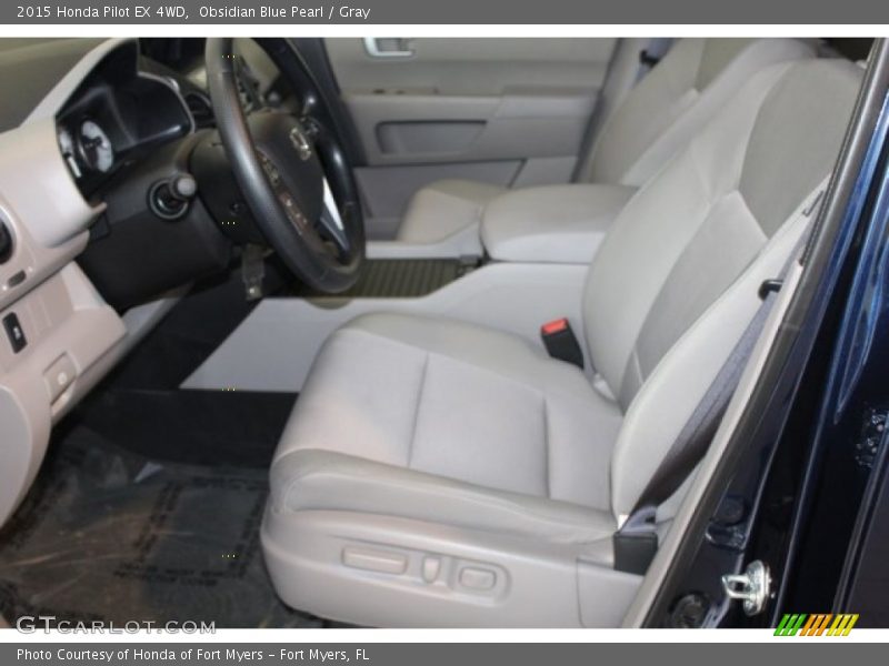 Obsidian Blue Pearl / Gray 2015 Honda Pilot EX 4WD