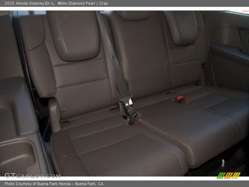 White Diamond Pearl / Gray 2015 Honda Odyssey EX-L