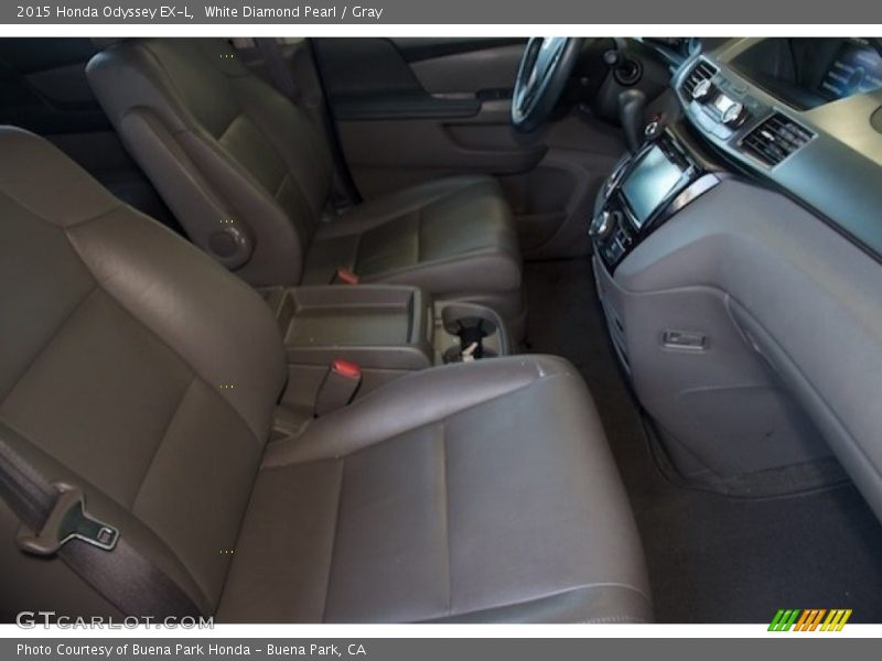 White Diamond Pearl / Gray 2015 Honda Odyssey EX-L