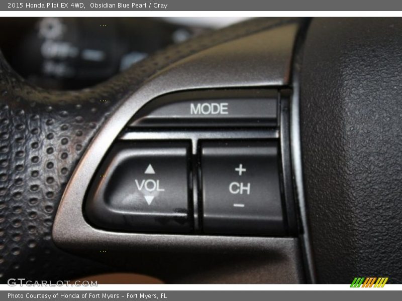Obsidian Blue Pearl / Gray 2015 Honda Pilot EX 4WD