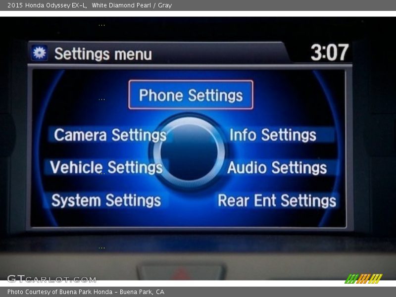 White Diamond Pearl / Gray 2015 Honda Odyssey EX-L
