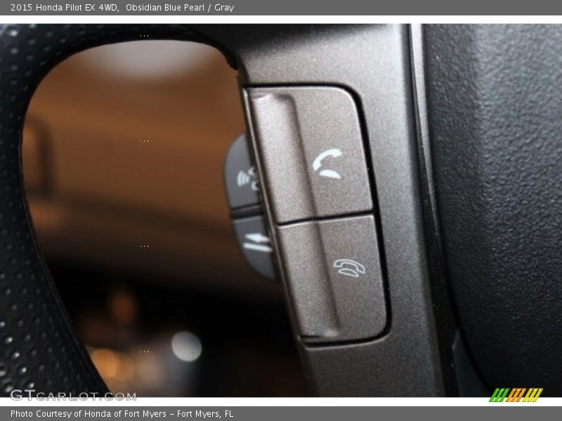 Obsidian Blue Pearl / Gray 2015 Honda Pilot EX 4WD