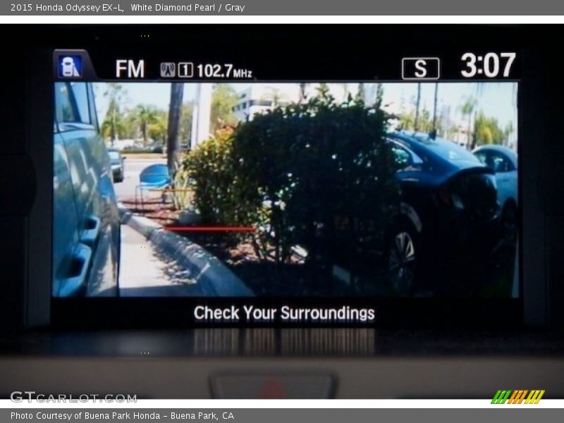 White Diamond Pearl / Gray 2015 Honda Odyssey EX-L