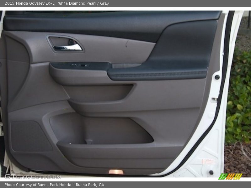 White Diamond Pearl / Gray 2015 Honda Odyssey EX-L