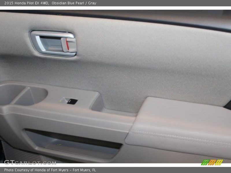 Obsidian Blue Pearl / Gray 2015 Honda Pilot EX 4WD