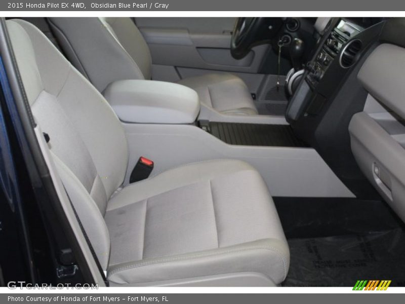 Obsidian Blue Pearl / Gray 2015 Honda Pilot EX 4WD