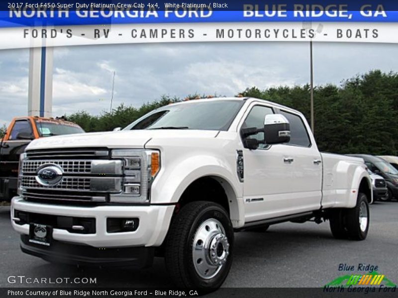 White Platinum / Black 2017 Ford F450 Super Duty Platinum Crew Cab 4x4