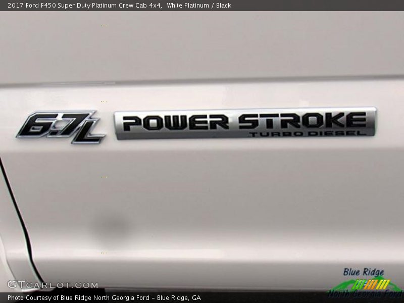 White Platinum / Black 2017 Ford F450 Super Duty Platinum Crew Cab 4x4