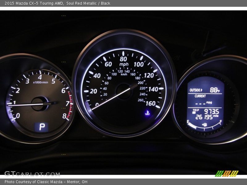Soul Red Metallic / Black 2015 Mazda CX-5 Touring AWD
