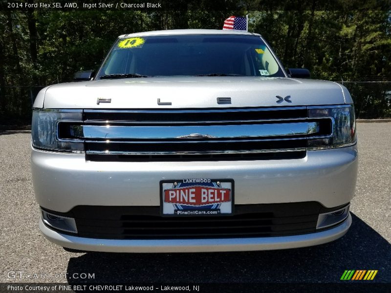 Ingot Silver / Charcoal Black 2014 Ford Flex SEL AWD