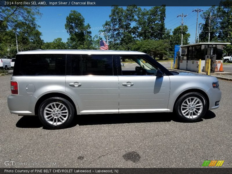 Ingot Silver / Charcoal Black 2014 Ford Flex SEL AWD