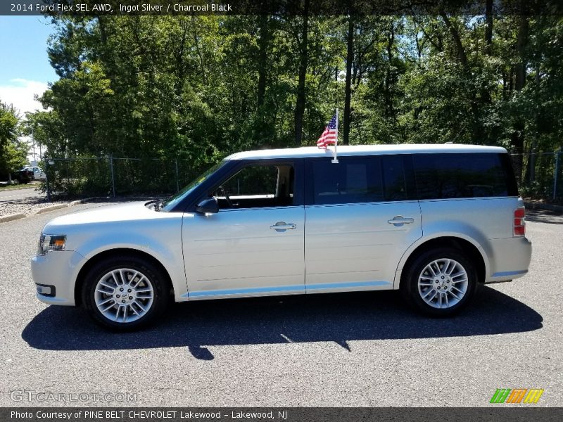Ingot Silver / Charcoal Black 2014 Ford Flex SEL AWD