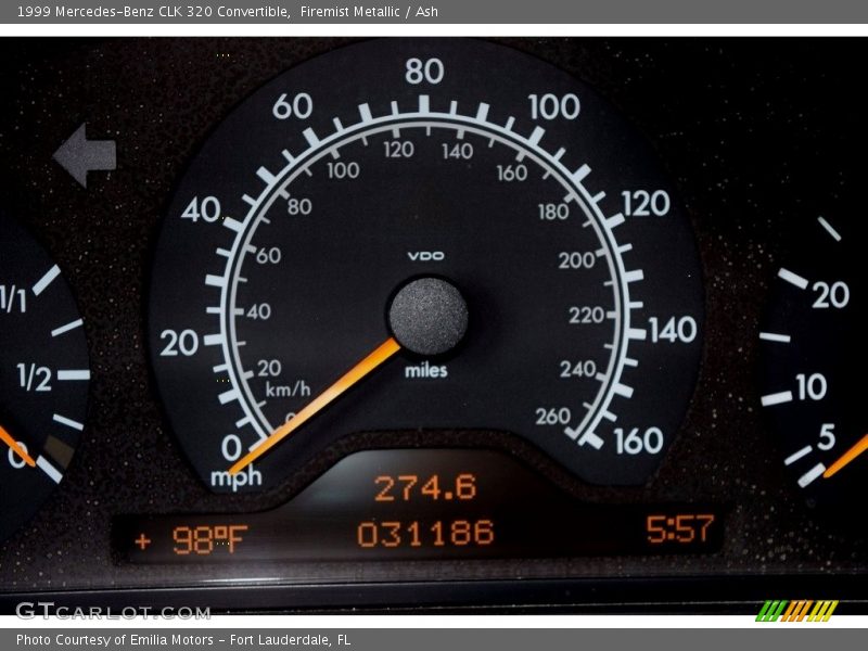 Firemist Metallic / Ash 1999 Mercedes-Benz CLK 320 Convertible