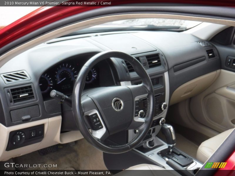 Sangria Red Metallic / Camel 2010 Mercury Milan V6 Premier