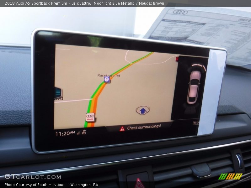 Navigation of 2018 A5 Sportback Premium Plus quattro