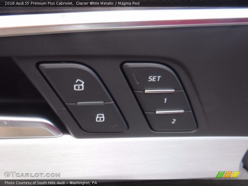 Glacier White Metallic / Magma Red 2018 Audi S5 Premium Plus Cabriolet